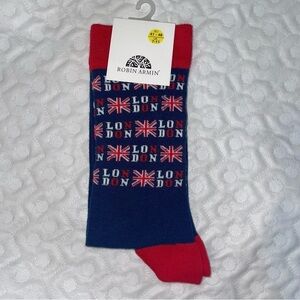 NWT Robin Armin London UK England Flag Socks